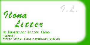 ilona litter business card